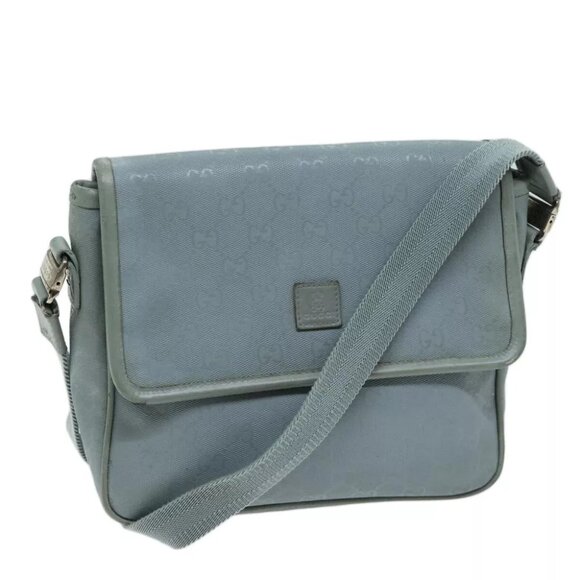 GUCCI GG implementation Shoulder Bag Light Blue - Picture 1 of 7